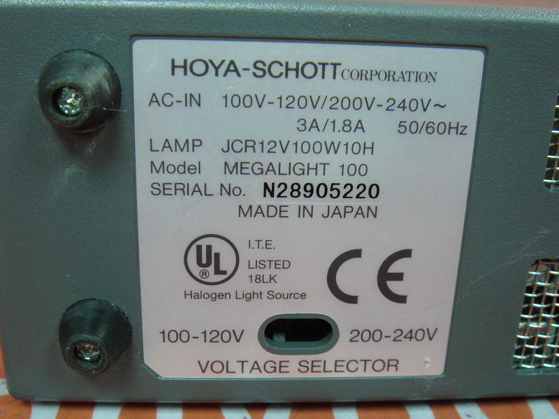 HOYA-SCHOTT MEGALIGHT 100 - PLC DCS SERVO Control MOTOR POWER